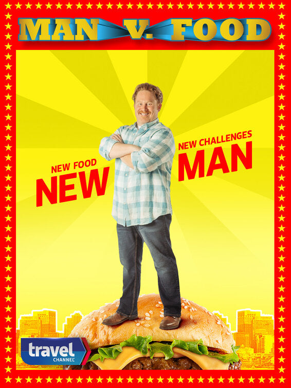 1000 piece jigsaw puzzle for tv poster: Man v. Food