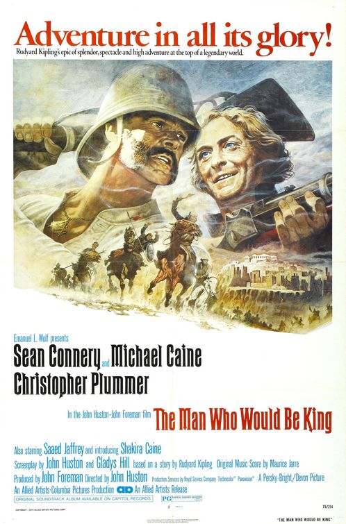 the movie poster: The Man Who Would Be King (1975) ver1