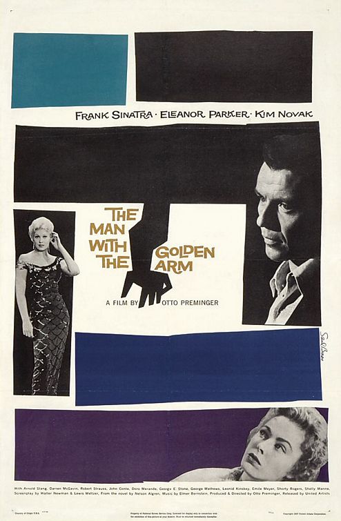 the movie poster: The Man With the Golden Arm (1955)