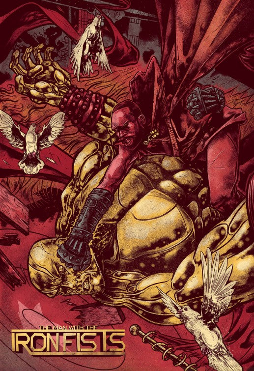 1000 piece jigsaw puzzle for the movie poster: The Man with the Iron Fists (2012) ver5
