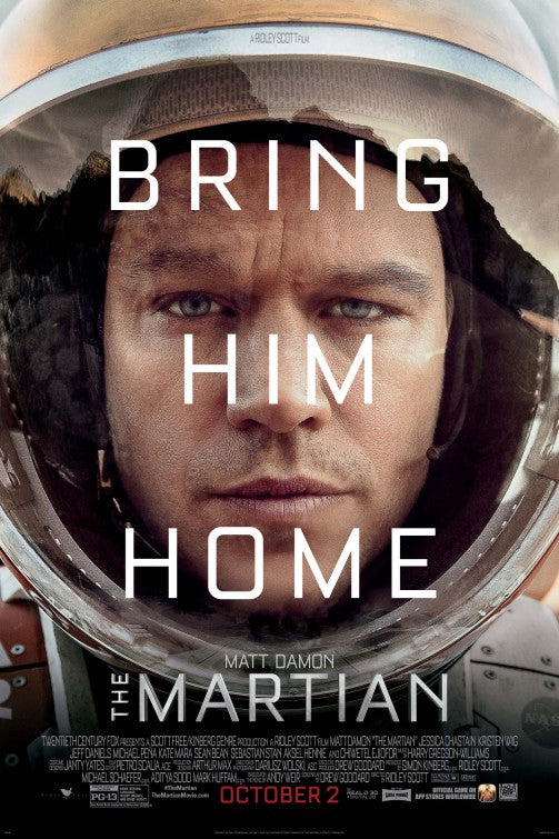 1000 piece jigsaw puzzle for the movie poster: The Martian (2015)
