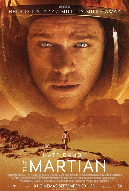1000 piece jigsaw puzzle for the movie poster: The Martian (2015) ver2