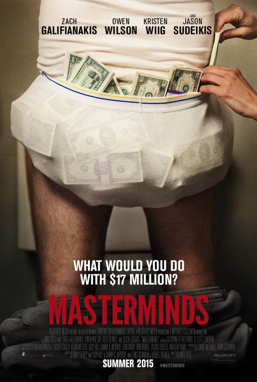 1000 piece jigsaw puzzle for the movie poster: Masterminds (2016)