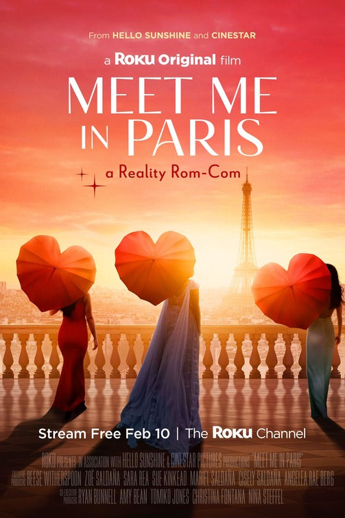 1000 piece jigsaw puzzle for the movie poster: Meet Me in Paris (2023)