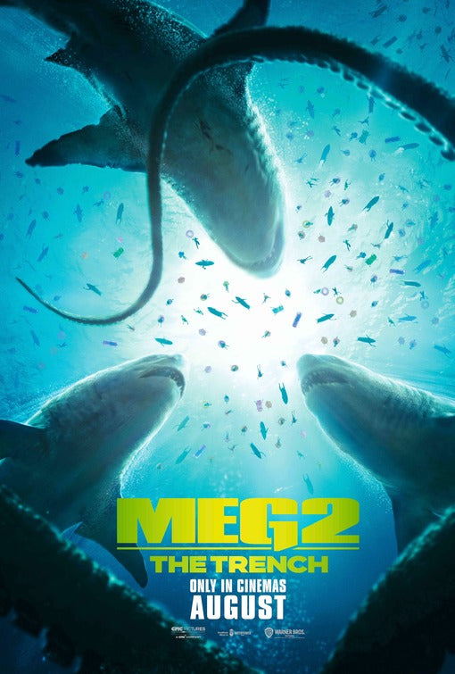 1000 piece jigsaw puzzle for the movie poster: Meg 2: The Trench (2023) ver9