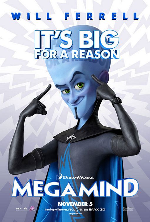 1000 piece jigsaw puzzle for the movie poster: Megamind (2010)
