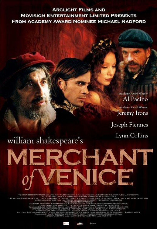 the movie poster: The Merchant of Venice (2004)