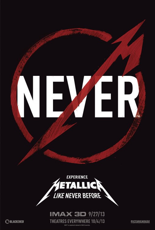 1000 piece jigsaw puzzle for the movie poster: Metallica Through the Never (2013)
