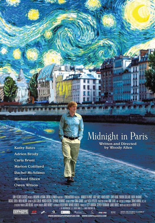 1000 piece jigsaw puzzle for the movie poster: Midnight in Paris (2011)