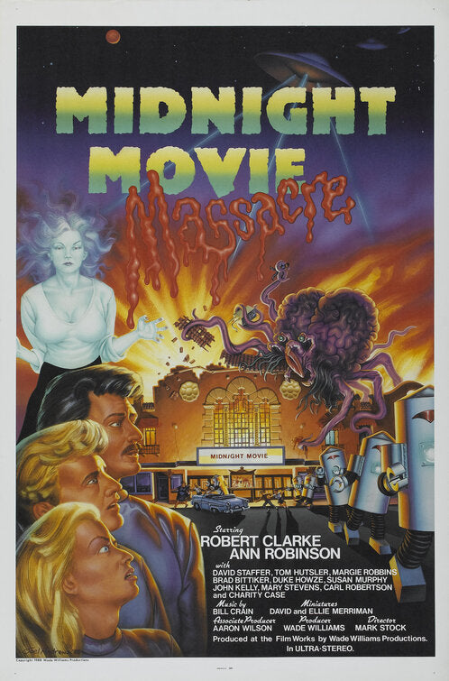 1000 piece jigsaw puzzle for the movie poster: Midnight Movie Massacre (1988)