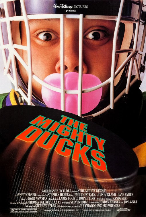 the movie poster: The Mighty Ducks (1992)