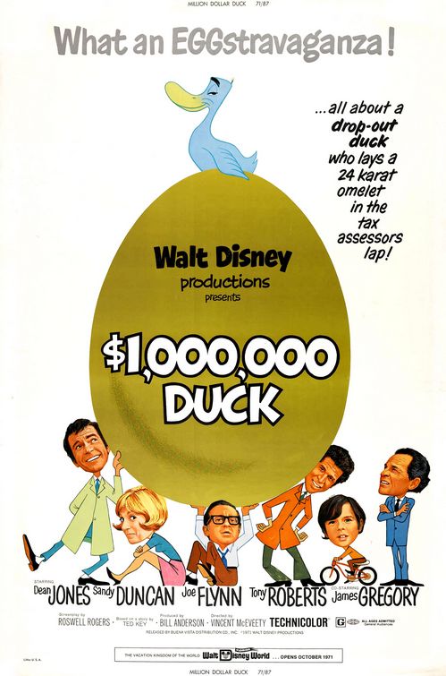 the movie poster: The Million Dollar Duck (1971)
