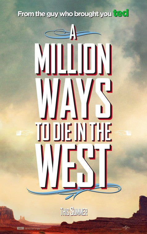 1000 piece jigsaw puzzle for the movie poster: A Million Ways to Die in the West (2014)