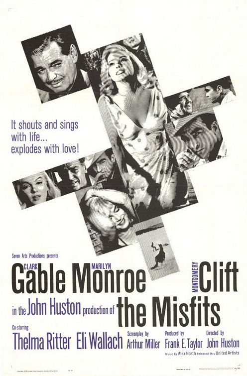 the movie poster: The Misfits (1961)