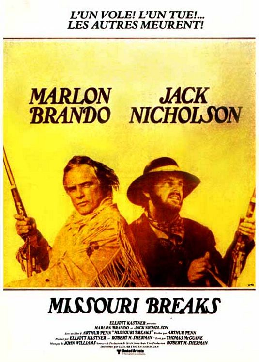 the movie poster: The Missouri Breaks (1976) ver2