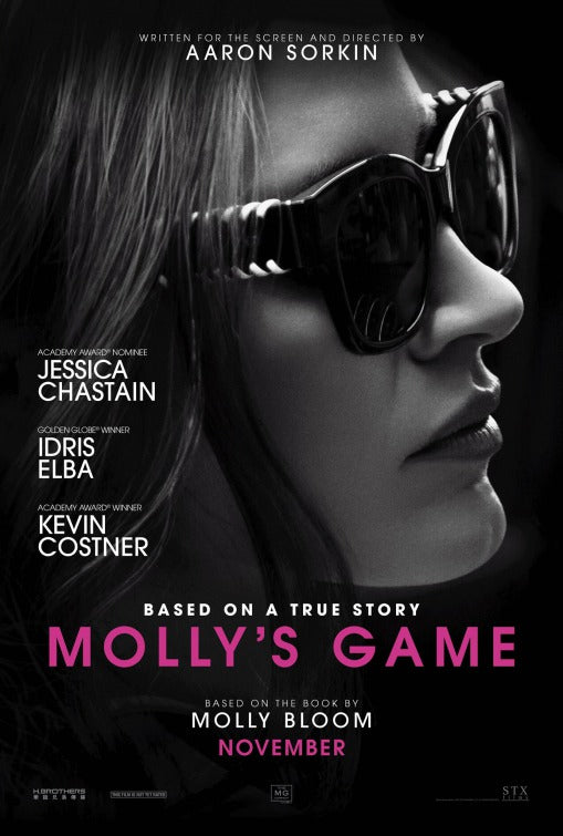 1000 piece jigsaw puzzle for the movie poster: Molly's Game (2017)
