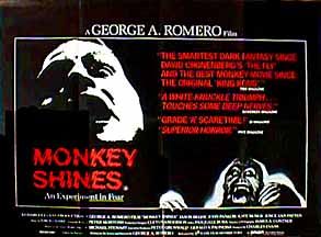 the movie poster: Monkey Shines (1988) ver2