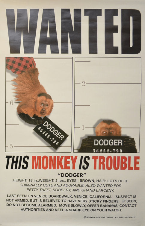 1000 piece jigsaw puzzle for the movie poster: Monkey Trouble (1994) ver2