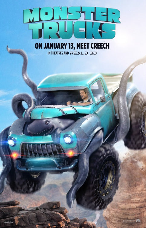 1000 piece jigsaw puzzle for the movie poster: Monster Trucks (2016)