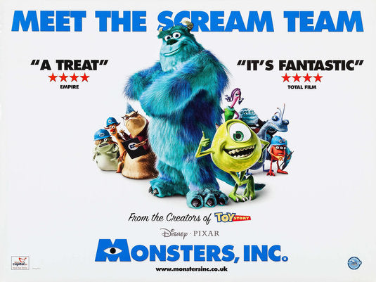 1000 piece jigsaw puzzle for the movie poster: Monsters, Inc. (2001) ver9