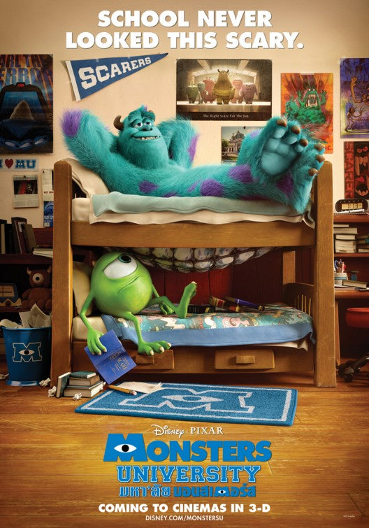 1000 piece jigsaw puzzle for the movie poster: Monsters University (2013) ver2