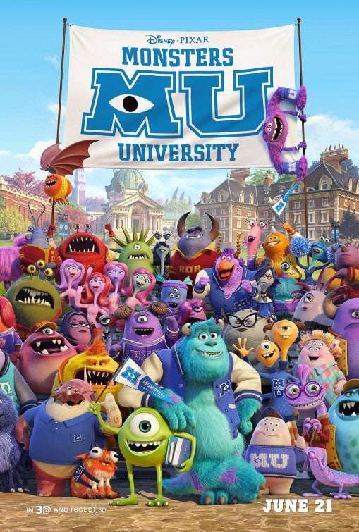 1000 piece jigsaw puzzle for the movie poster: Monsters University (2013) ver8