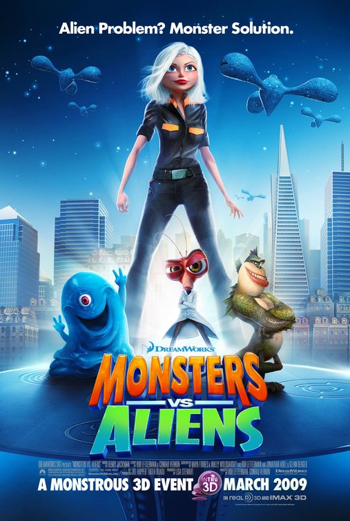 the movie poster: Monsters vs. Aliens (2009) ver6