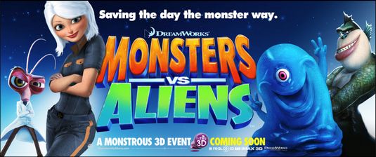 the movie poster: Monsters vs. Aliens (2009) ver7