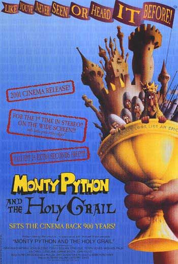 the movie poster: Monty Python and the Holy Grail (1975) ver1