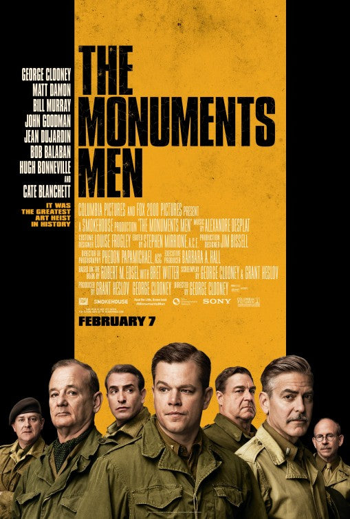 1000 piece jigsaw puzzle for the movie poster: The Monuments Men (2014)