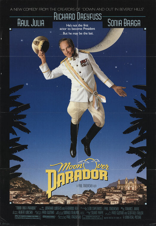the movie poster: Moon Over Parador (1988) ver2