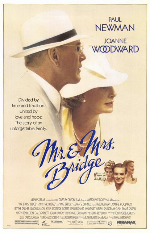 the movie poster: Mr. & Mrs. Bridge (1990)