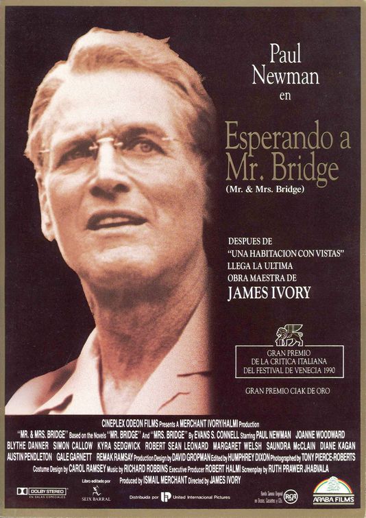 the movie poster: Mr. & Mrs. Bridge (1990) ver2