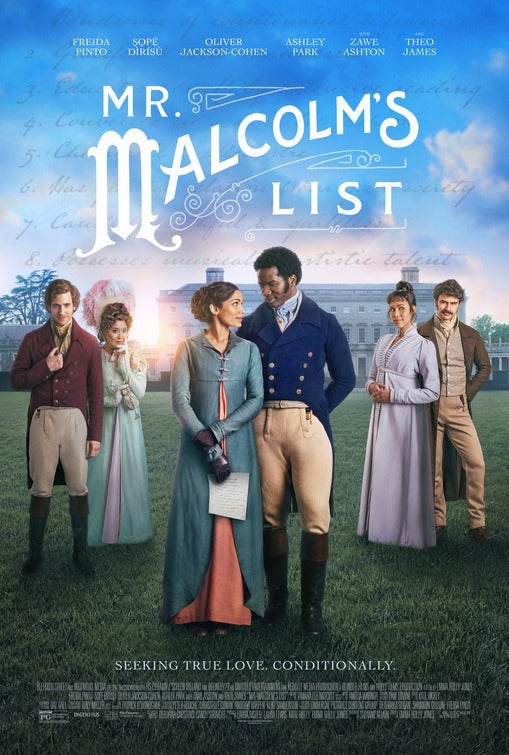 1000 piece jigsaw puzzle for the movie poster: Mr. Malcolm's List (2022)