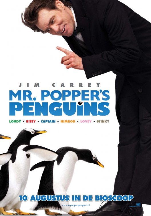 1000 piece jigsaw puzzle for the movie poster: Mr. Popper's Penguins (2011) ver2