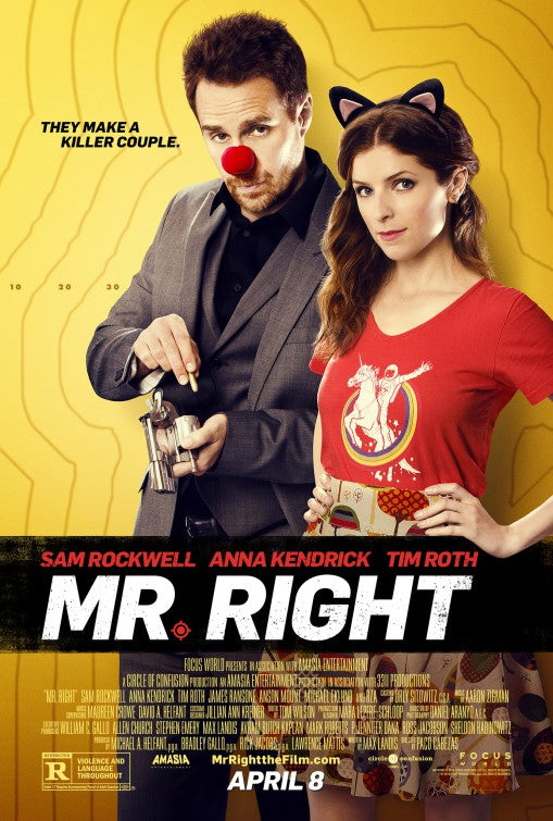 1000 piece jigsaw puzzle for the movie poster: Mr. Right (2016)