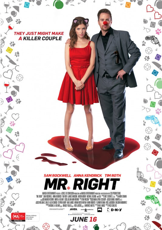 1000 piece jigsaw puzzle for the movie poster: Mr. Right (2016) ver2