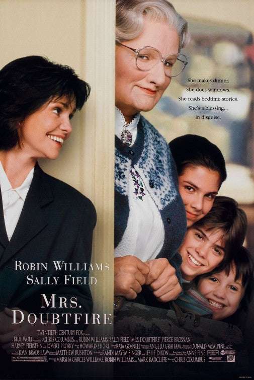 the movie poster: Mrs. Doubtfire (1993) ver2