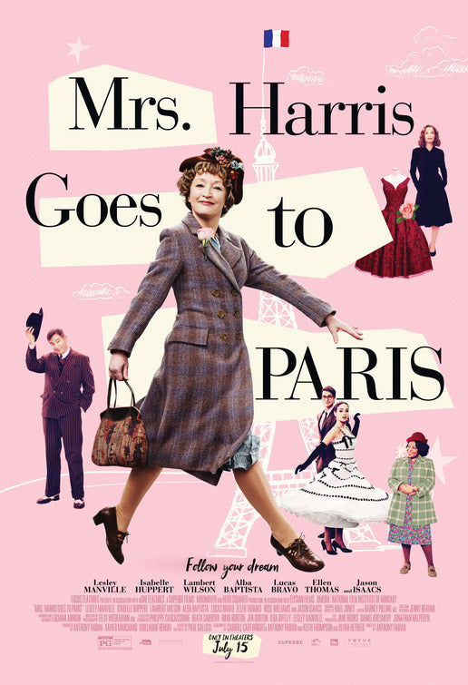 1000 piece jigsaw puzzle for the movie poster: Mrs. Harris Goes to Paris (2022)