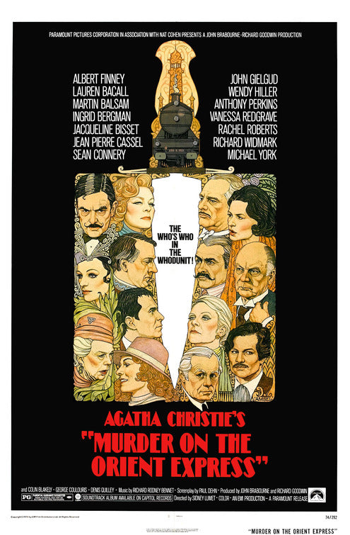 1000 piece jigsaw puzzle for the movie poster: Murder on the Orient Express (1974)