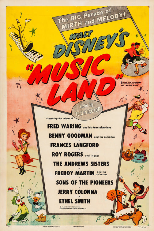 1000 piece jigsaw puzzle for the movie poster: Music Land (1955)
