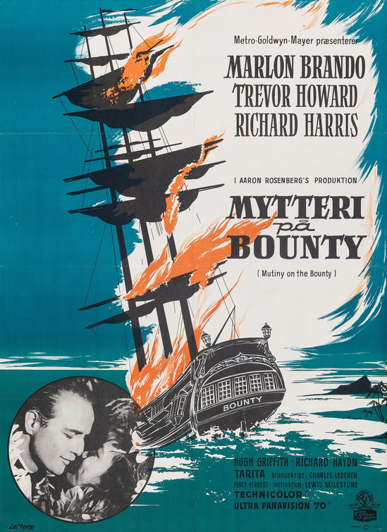 1000 piece jigsaw puzzle for the movie poster: Mutiny on the Bounty (1962) ver16