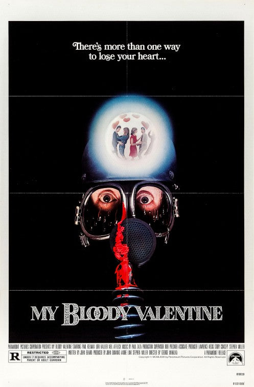 the movie poster: My Bloody Valentine (1981)
