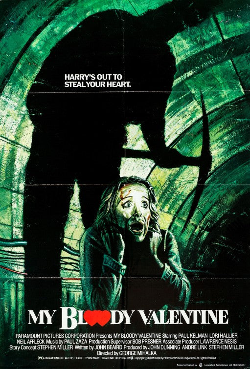 the movie poster: My Bloody Valentine (1981) ver2