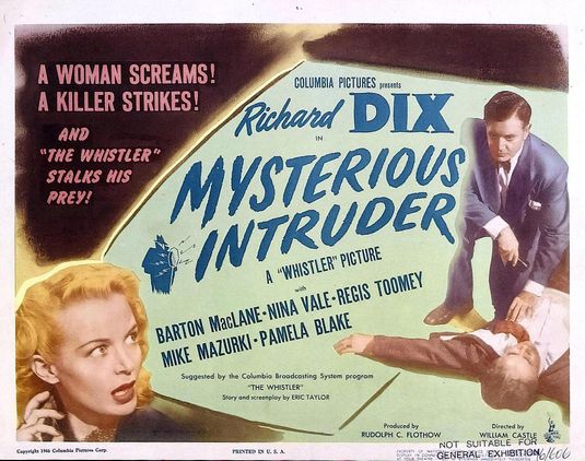 the movie poster: Mysterious Intruder (1946)