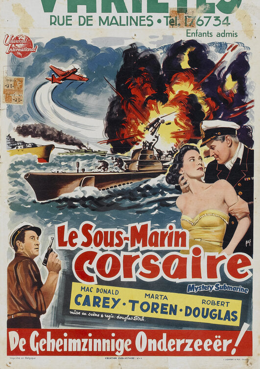 1000 piece jigsaw puzzle for the movie poster: Mystery Submarine (1950)