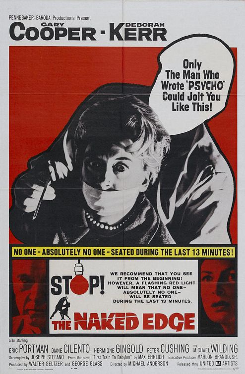 the movie poster: The Naked Edge (1961)