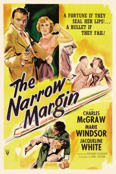 the movie poster: The Narrow Margin (1952)