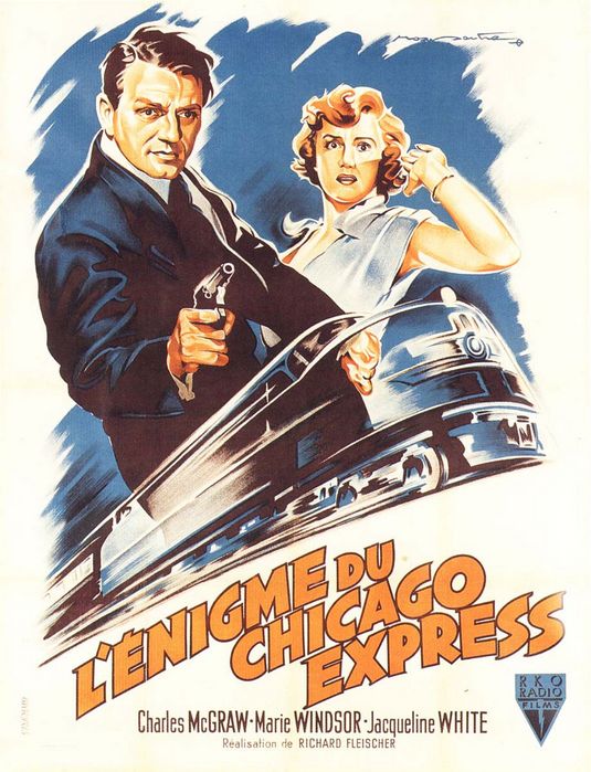 the movie poster: The Narrow Margin (1952) ver2