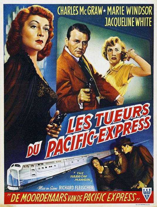 the movie poster: The Narrow Margin (1952) ver3